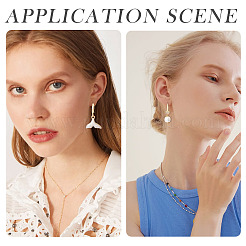 10 стиль латунные крючки для сережек с микропаве из прозрачного кубического циркония&nbsp;KK-TA0002-26