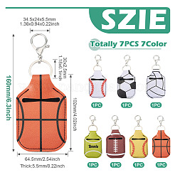 7 шт. 7 стиля подвесные украшения из сплава искусственной кожи&nbsp;AJEW-TA0002-52