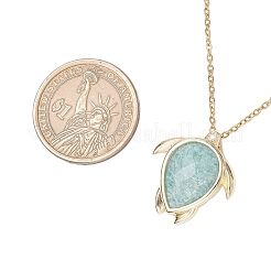 Подвеска из натурального смешанного драгоценного камня в форме черепахи&nbsp;NJEW-JN05289