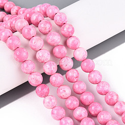 Окрашенные синтетические нити окаменелых бусин&nbsp;G-T139-8mm-66C