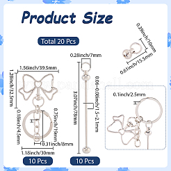 10 шт. застежки для брелка из сплава&nbsp;KEYC-SC0001-80B