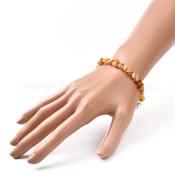 Bracciale con perline in vetro e pietre naturali per ragazze&nbsp;BJEW-JB06874