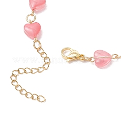 Браслеты из стеклянных бусин в форме сердца для женщины&nbsp;BJEW-JB11529
