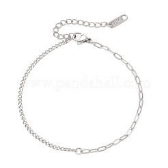 Браслеты-цепочки панцирного плетения из нержавеющей стали 304 для женщин&nbsp;BJEW-JB13116