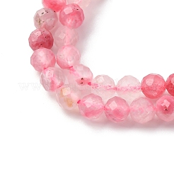 Природные родонит бисер нитей&nbsp;G-Z083-A01-4mm