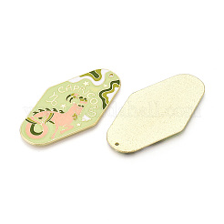 Grands pendentifs en alliage plaqué or et émail&nbsp;X1-ENAM-T021-29C