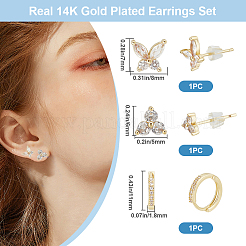 Латунь серьги стержня&nbsp;EJEW-SP0001-03