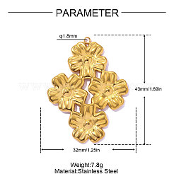 Anhänger aus Edelstahl 304&nbsp;STAS-OY016-23G