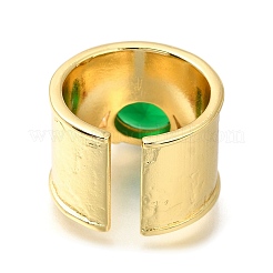 Открытые манжеты из латуни с микро-паве и кубическим цирконием для женщин&nbsp;RJEW-M022-29G