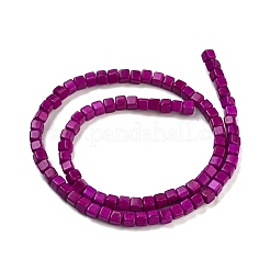 Синтетических нитей бирюзовые бусы&nbsp;X-TURQ-G108-4x4mm-02