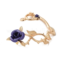 Pendientes de aleación con diseño de escalador de rosas para mujer.&nbsp;EJEW-A096-01B