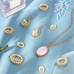 18 pièce de 3 supports de cabochon pour pendentif en laiton à lunette arrière ouverte de style&nbsp;KK-CA0003-12