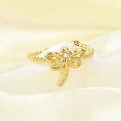 Кольца-манжеты из нержавеющей стали 304 с кристаллами и стразами для женщин&nbsp;LS-RJEW-G338-02G