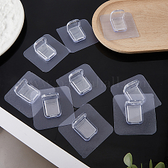 Clips de plástico adhesivos para soporte de estantes&nbsp;AJEW-WH0752-794