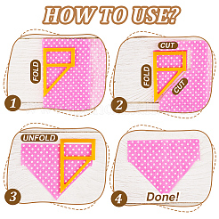 Акриловый стеганый шаблон для банданы для домашних животных&nbsp;DIY-WH0033-63A