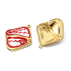 304 Edelstahl-Emaille-Anhänger&nbsp;STAS-T076-06G-03