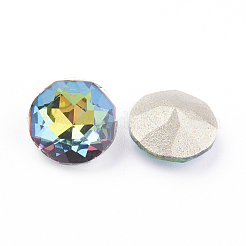 Spitze zurück & zurück plated Glas Strass Cabochons&nbsp;RGLA-J012-8mm-001VM