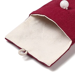 Сумки из мешковины с пуговицами&nbsp;LS-AJEW-Z015-02D