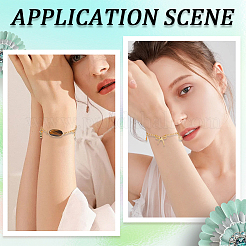 12 шт. наполовину готовые цепочки-скрепки из нержавеющей стали 304 для изготовления браслетов&nbsp;MAK-SC0001-35