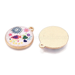 Подвески из эмали из сплава с печатным покрытием стойки&nbsp;ENAM-T020-02H