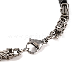 Устойчивое к потускнению вакуумное покрытие pvd 201 нержавеющая сталь колонна византийские цепочки браслеты BJEW-B078-66EBP