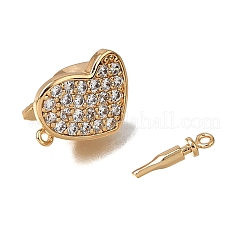 Chiusure a scatola con micro pavé di zirconi chiari in ottone&nbsp;CU-CBA4292-14G