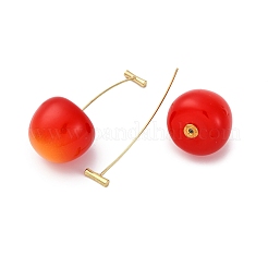 Orecchini tondi in ottone&nbsp;EJEW-D325-01G-02