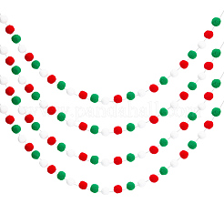 4шт. шар из помпона с полиэфирным шнуром для подвешивания баннеров&nbsp;AJEW-CP0009-76B