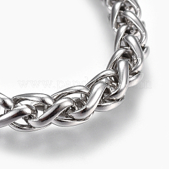 Bracciali a catena di grano in acciaio inossidabile 304 anti-appannamento&nbsp;BJEW-P239-03B
