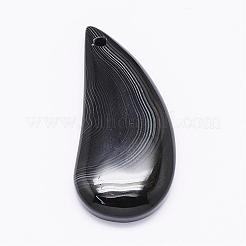 Агатовые подвески из натурального черного агата&nbsp;G-K178-16C