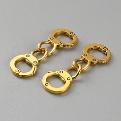 Handschellen-Anhänger aus Legierung im tibetischen Stil&nbsp;FIND-WH0111-686AG