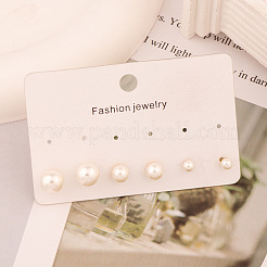 Французский романтический комплект из 3 пары круглых сережек-гвоздиков из нержавеющей стали 304 WZ4094