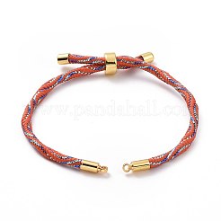 Bracelets argentés en corde de nylon&nbsp;MAK-C003-03G-07