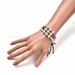 Set di braccialetti di perline di nylon intrecciati regolabili&nbsp;BJEW-JB05314