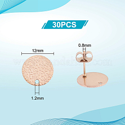 30 шт. ионное покрытие (IP) 304 нержавеющая сталь гвоздики фурнитура для ушей&nbsp;STAS-UN0045-20