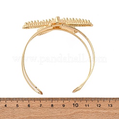 Bracelets manchettes en alliage et fer pour femmes&nbsp;BJEW-F501-04A-KCG