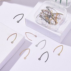 30 pieza de ganchos para pendientes de acero inoxidable 304 con revestimiento iónico de dos colores (IP)&nbsp;STAS-ZZ0001-05