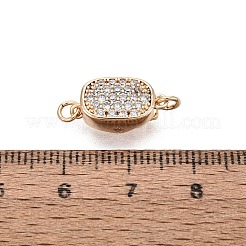 Chiusure a scatola con micro pavé di zirconi chiari in ottone&nbsp;KK-Q074-04G