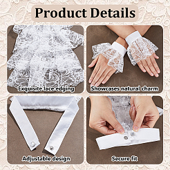 Set di colletti in pizzo floreale staccabili in poliestere per donna&nbsp;DIY-WH0816-187A