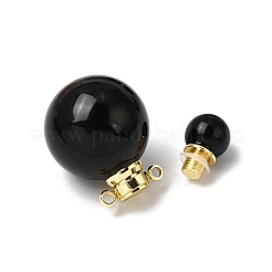 Parfümflaschenanhänger aus natürlichem Obsidian&nbsp;GG-CBA7610-02G-07