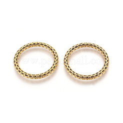 Anillos de enlace de estilo tibetano&nbsp;TIBEB-LF10804YKG-AG-FF