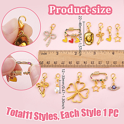 11 шт. подвески для обуви из сплава&nbsp;HJEW-GA00031