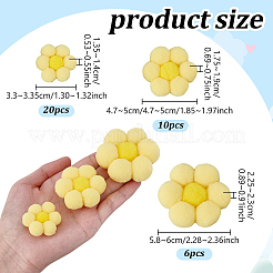 36 шт. 3 аксессуара для украшения из пряжи «Подсолнух»&nbsp;DIY-NB0014-87A