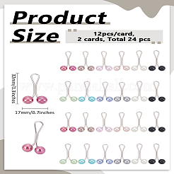 2 комплект стальных U-образных зажимов&nbsp;AJEW-LP0002-12