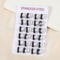 Серьги-кольца из нержавеющей стали 304 с полировкой&nbsp;EJEW-M106-01E-EB