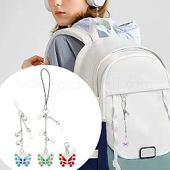 Пластиковые мобильные ремни и мобильные пылезащитные заглушки и комплекты подвесных украшений&nbsp;HJEW-OC00043