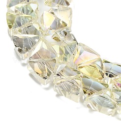 Стеклянные бусины с гальваническим покрытием &nbsp;EGLA-P066-02A-FR01