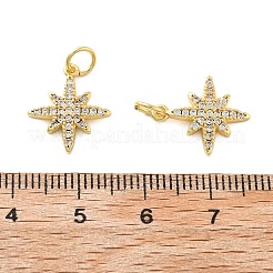 Pendentifs avec zircon cubiques à micro-pavés en laiton&nbsp;KK-C092-20B-G