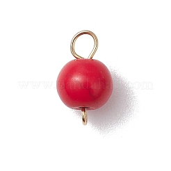 5 шт. 5-х цветные синтетические бирюзовые круглые подвески-соединители&nbsp;PALLOY-JF03416