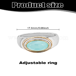 1 шт. овальные латунные кольца кошачий глаз&nbsp;RJEW-LP0008-25